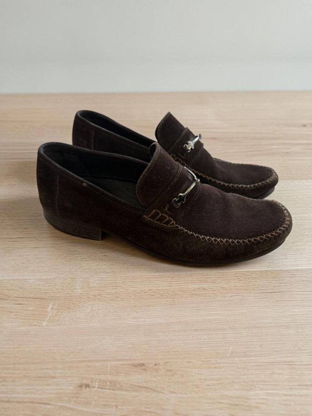 BRUNO MAGLI Men's Brown Suede Loafers Shoes Size 7.5